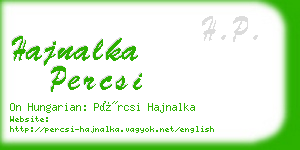 hajnalka percsi business card